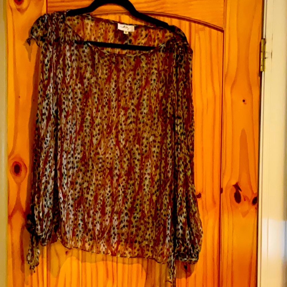 Sheer Print Blouse